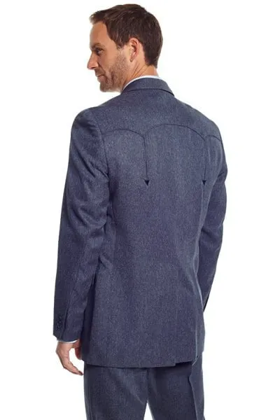 Circle S Mens Heather Navy Polyester Vegas Sportcoat Jacket Blazer 50 LX